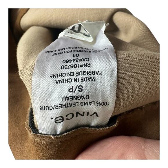 Vince Chocolate Brown Suede Pants Women’s Stretchy Elastic Waist 100% Leather - Picture 6 of 12